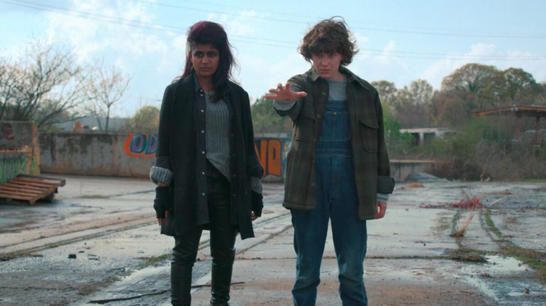 Linnea Berthelsen and Millie Bobby Brown in Stranger Things season 2