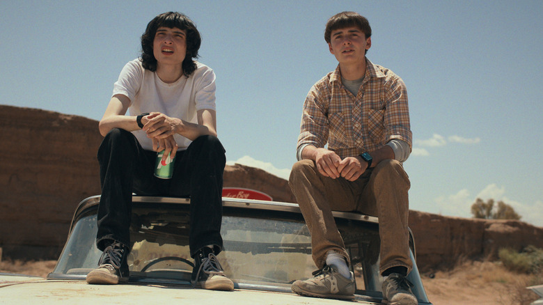 Finn Wolfhard and Noah Schnapp in Stranger Things season 4