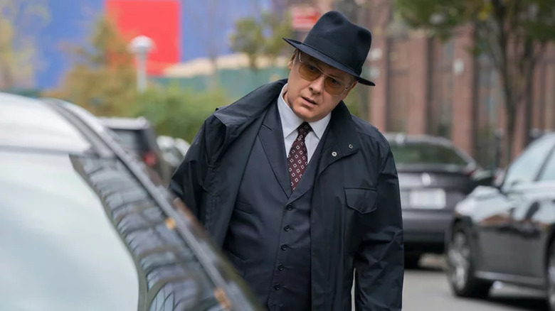 James Spader's Raymond Reddington wearing hat and sunglasses on The Blacklist