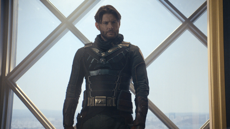 Soldier Boy looking down at Homelander with skepticism and disgust in The Boys