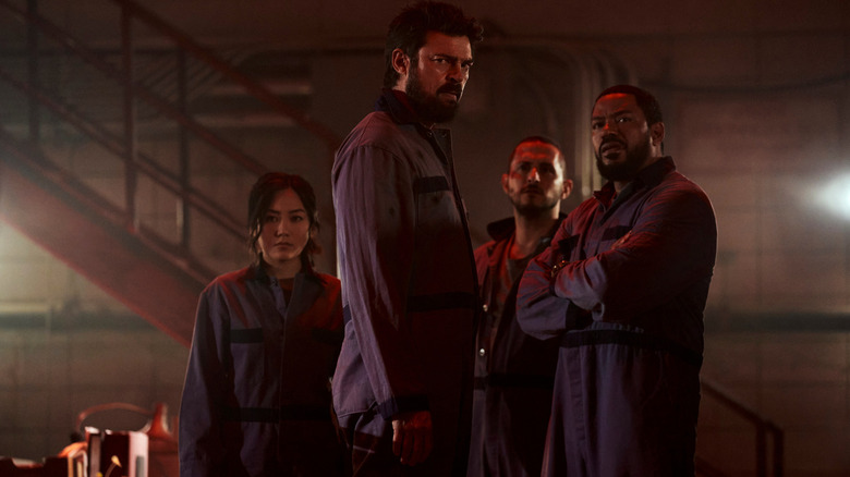 Karen Fukuhara, Karl Urban, Tomer Capon, and Laz Alonso in 'The Boys'