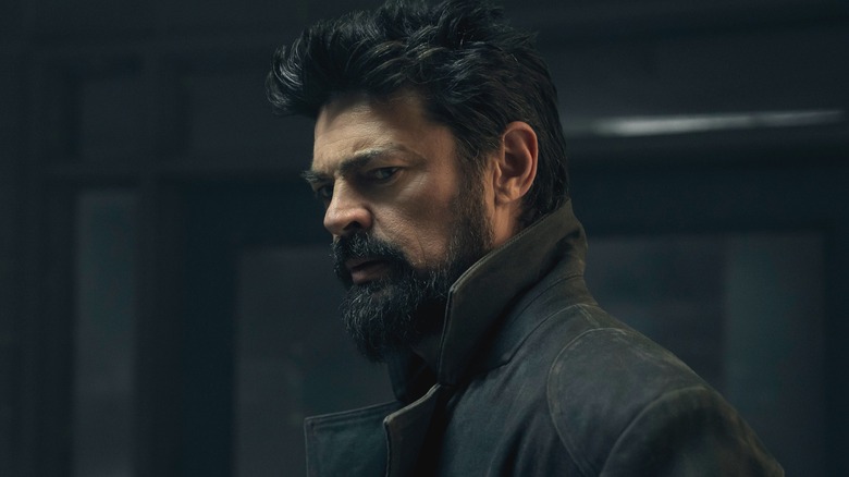 Butcher looks pensive as he ponders something in season 5 of The Boys