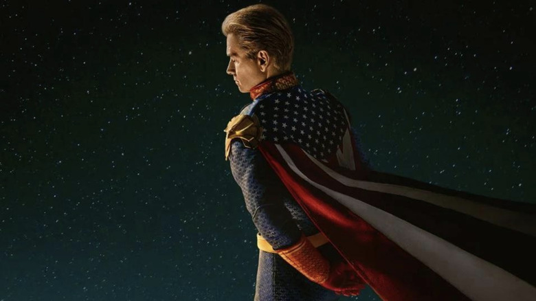 The Boys season 5 poster Homelander hovering in space