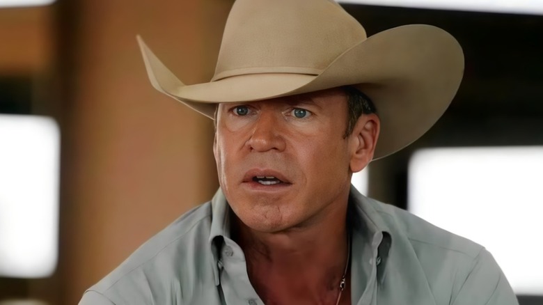 Travis Wheatley (Taylor Sheridan) looking stunned on 