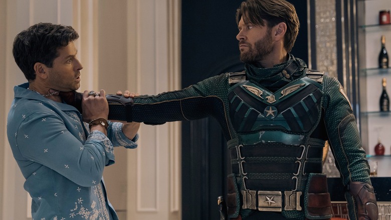 Soldier Boy chokes Malchemical after he hurts Homelander in The Boys