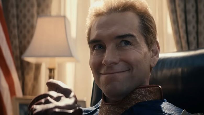 The Boys - Homelander smiling and sitting in the Oval Office