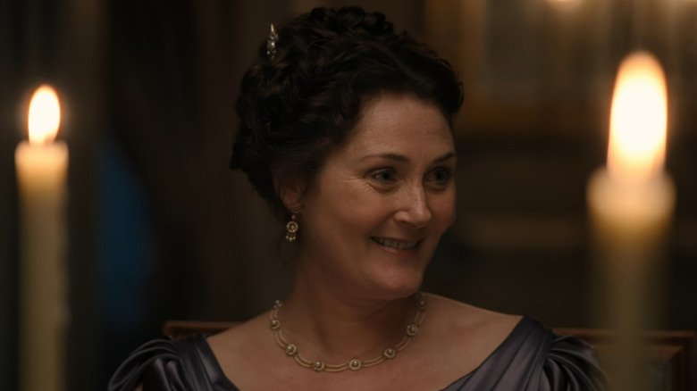 Violet Bridgerton (Ruth Gemmell) smiling in Bridgerton