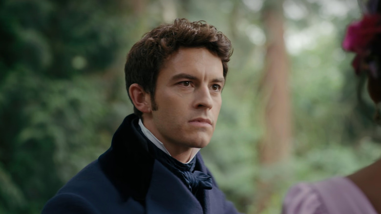 Anthony Bridgerton (Jonathan Bailey) looking serious in Bridgerton