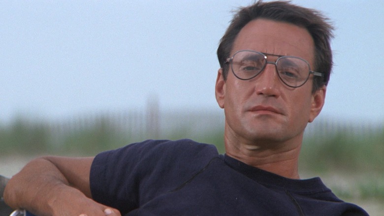 Roy Scheider as Martin Brody sees Alex Kintner get chomped by a shark in Jaws