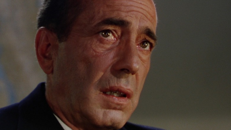 Humphrey Bogart looking flustered in The Caine Mutiny 