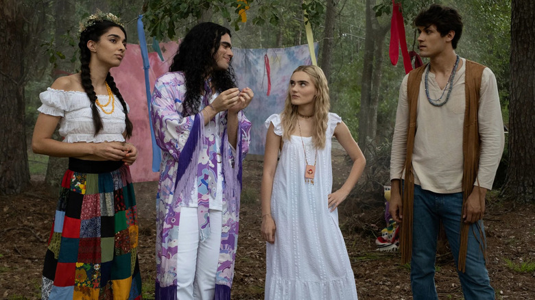Latika, Carlos, Mary, and John standing next to each other on The Winchesters