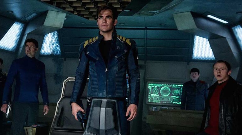 Karl Urban, Chris Pine, Zachary Quinto, and Simon Pegg from "Star Trek Beyond"