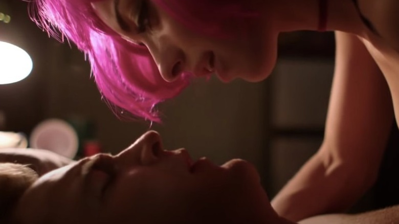 Michael Welch in an embrace with a woman
