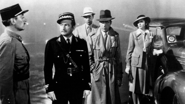 The cast of Casablanca in the film's final scene
