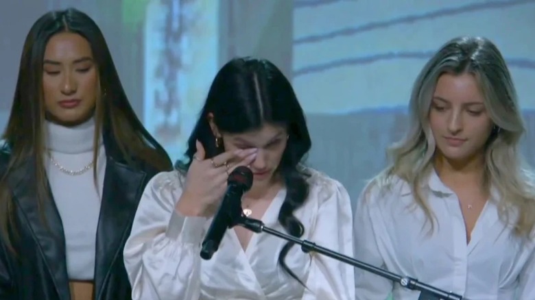 Bethany Funke, Dylan Mortenesn and the survivors of the Idaho murders hold a press conference in The Idaho Murders: College Nightmare