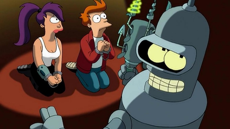 Leela, Fry, and Bender in Futurama