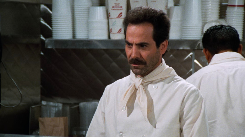 Nazi soup (Larry Thomas) swings on Cinefield