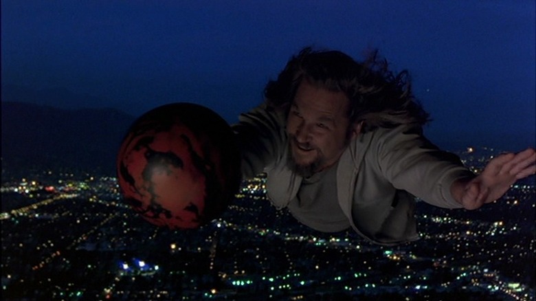 Jeff Bridges' Jeffrey "The Dude" Lebowski flies over Los Angeles in The Big Lebowski
