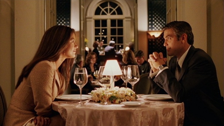 George Clooney's Miles dines with Catherine Zeta-Jones' Marylin in Intolerable Cruelty