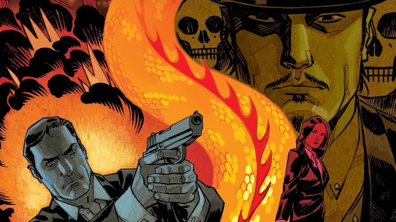 A James Bond 007 comic book cover features Bond and Odd Job