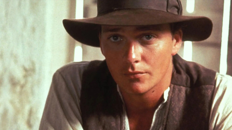 Sean Patrick Flanery as young Indiana Jones wearing his fedora in The Young Indiana Jones Chronicles