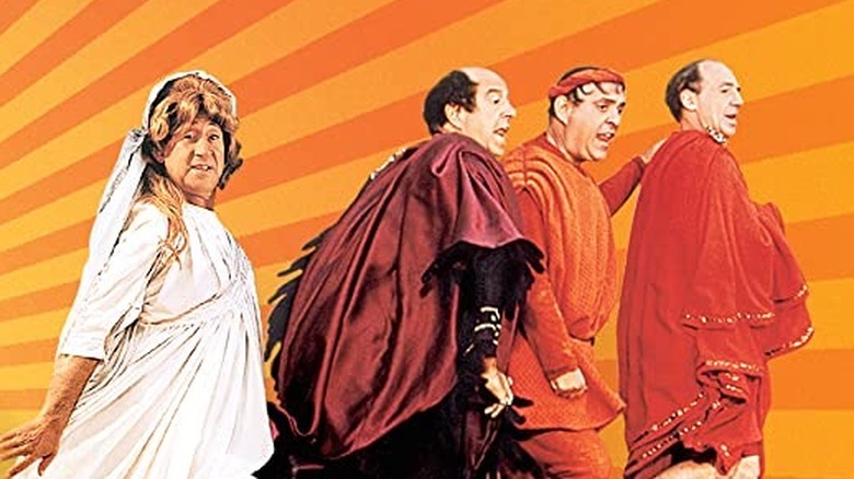 Jack Gilford, Phil Silvers, Zero Mostel, and Michael Hordern