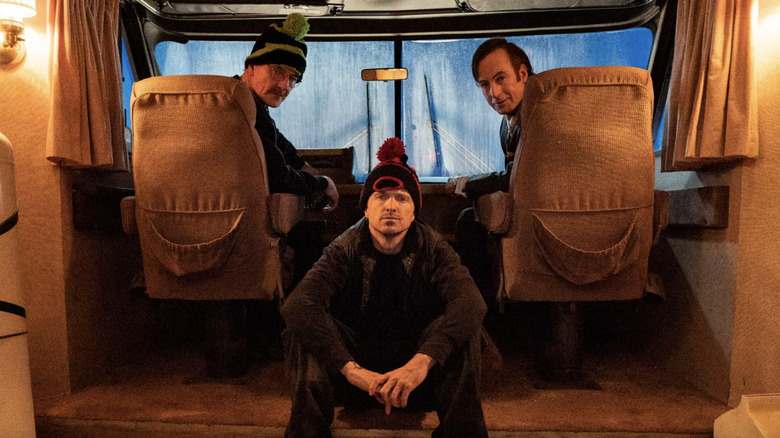 Bryan Cranston, Aaron Paul, and Bob Odenkirk in "Better Call Saul"