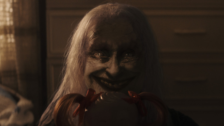 The old lady demon in the bedroom in The Conjuring: Last Rites