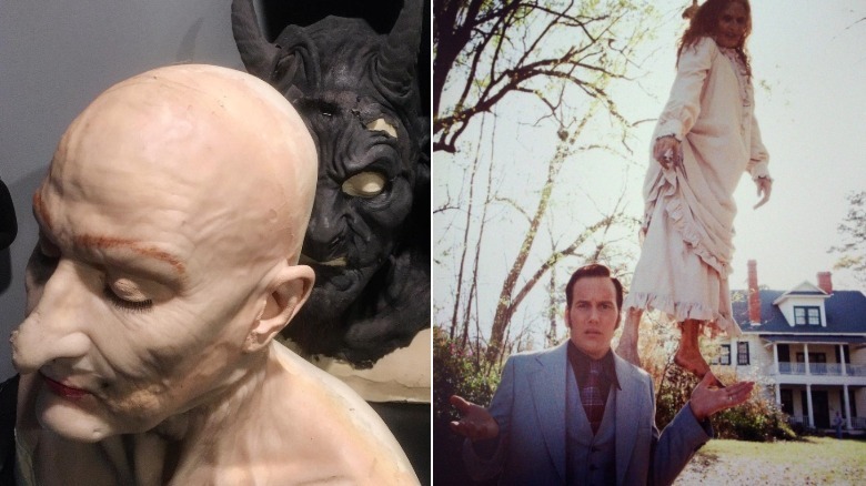 Joseph Bishara in partial makeup as Bathsheba Sherman for The Conjuring