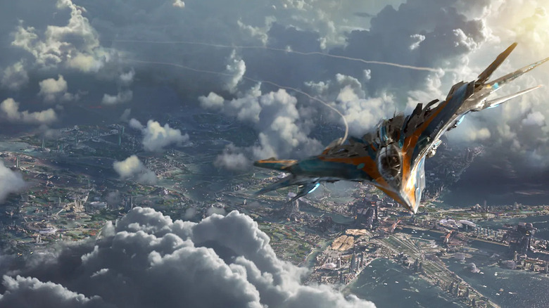 Milano flying above Xandar