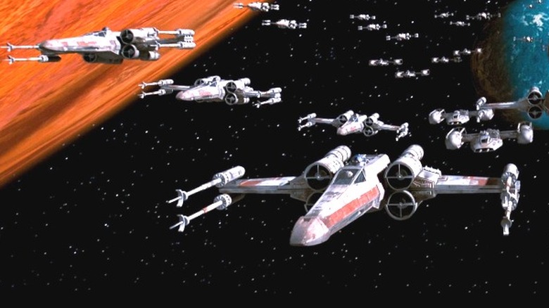X-wings leaving Yavin IV