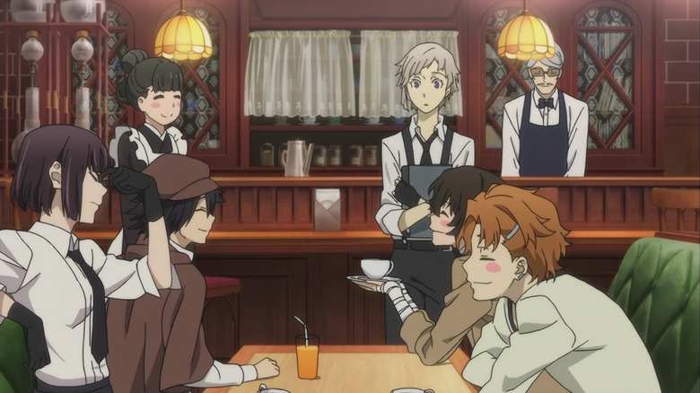 Yoshino, Ranpo, Atsushi, Dadzai and Tanizawa in Bungo Stray Dogs