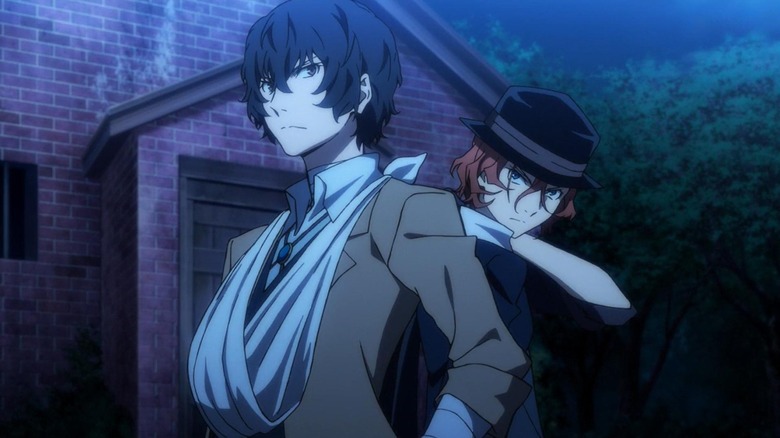 Dazai and Chuya during a mission in Bungo Stray Dogs