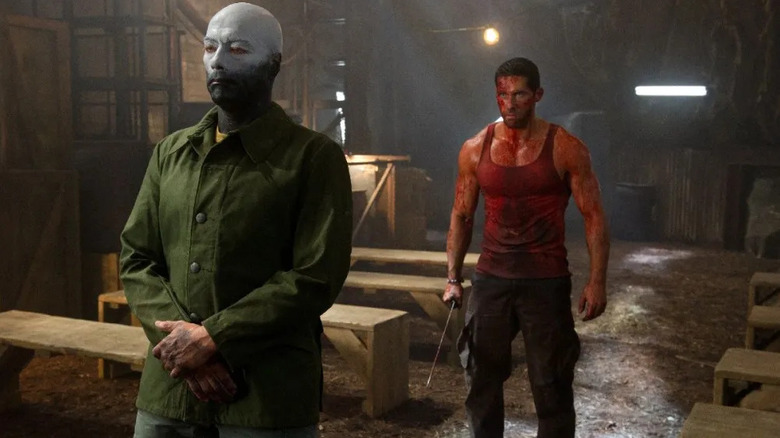 John sneaks up on a transformed and enlightened Luc in Universal Soldier: Day of Reckoning