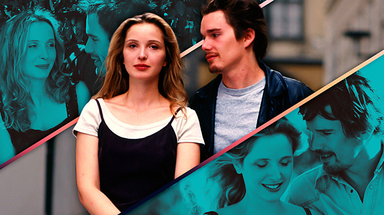 Celine and Jesse from the three films of the trilogy 