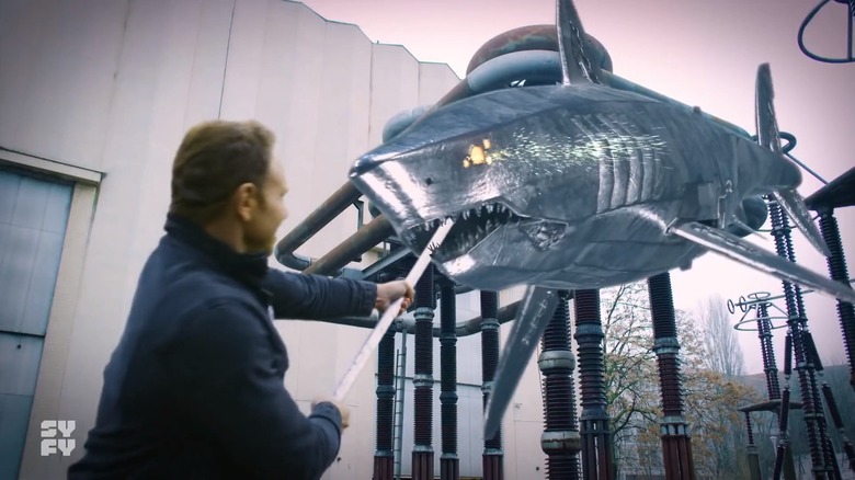 A still from the Sharknado franchise
