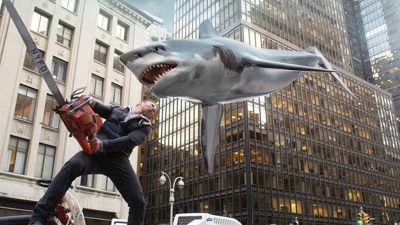 A still from the Sharknado franchise