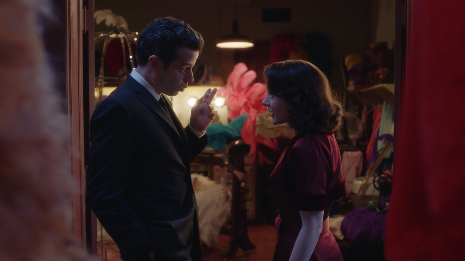 Luke Kirby and Rachel Brosnahan in Amy Sherman-Palladino's The Marvelous Mrs. Maisel Season 4 Episode 8