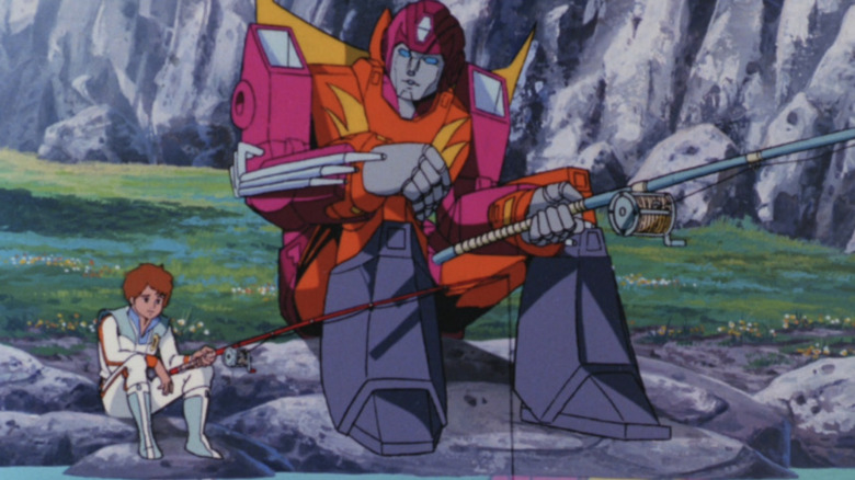 Hot Rod being useless fishing in Transformers: The Movie