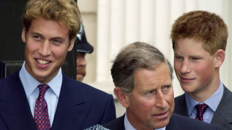Prince William, Prince Charles, and Prince Harry