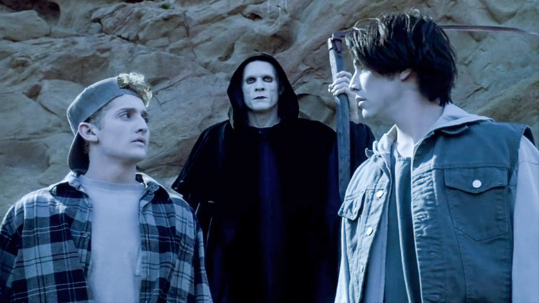Alex Winter, William Sadler, and Keanu Reeves in Bill & Ted's Bogus Journey