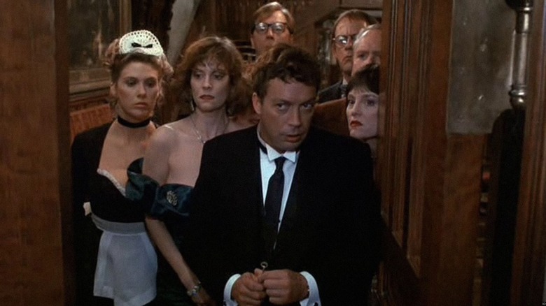 Tim Curry and the cast of Clue