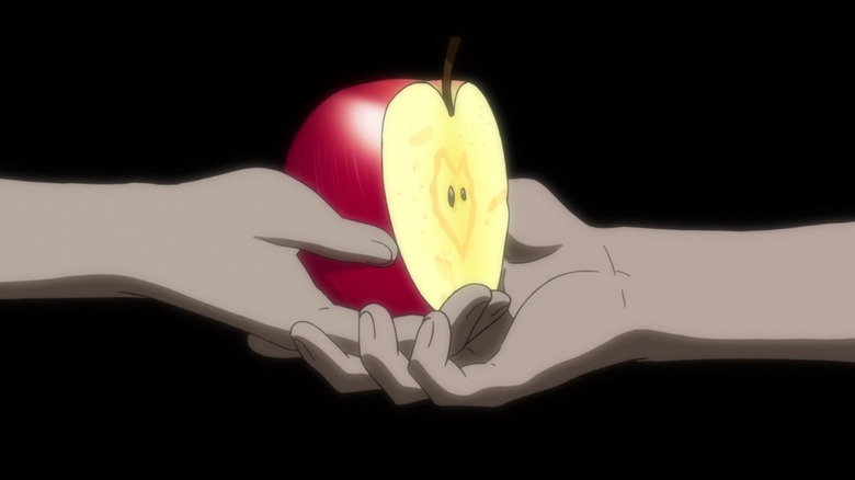 penguindrum two hands grab apple