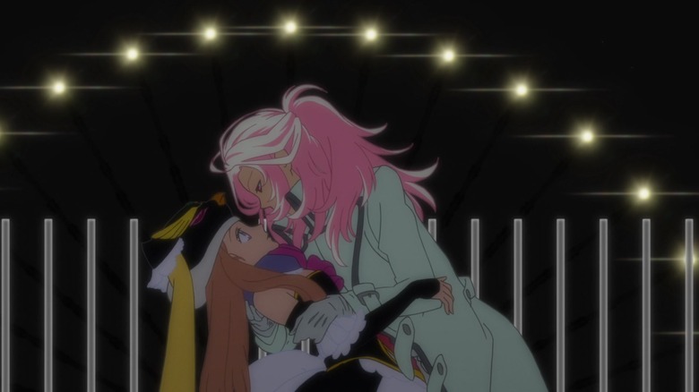penguindrum sanetoshi and himari at the library