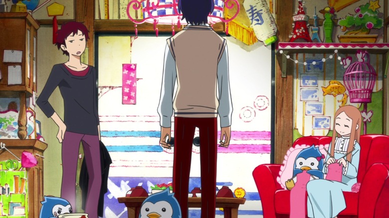 penguindrum takakura siblings and penguins stand