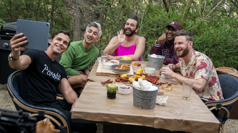 Antoni Porowski, Tan France, Jonathan Van Ness, Karamo Brown, and Bobby Berk in Queer Eye 