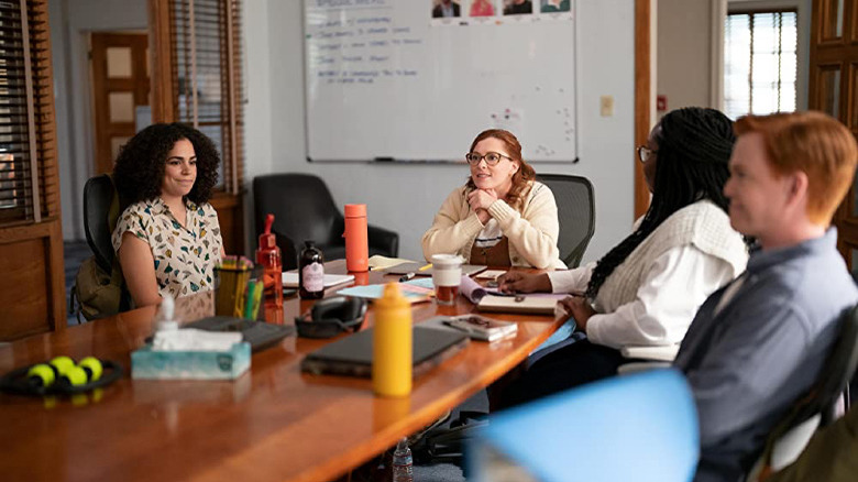 Hannah and her writing staff in Reboot