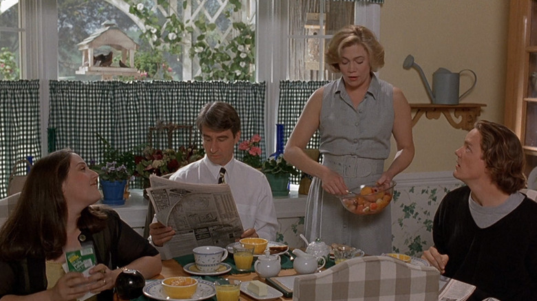 Family eating breakfast