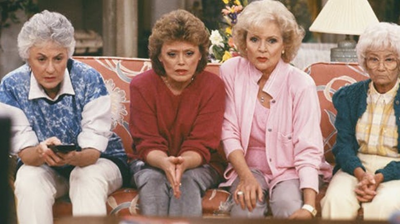 Golden Girls eagerly watch TV