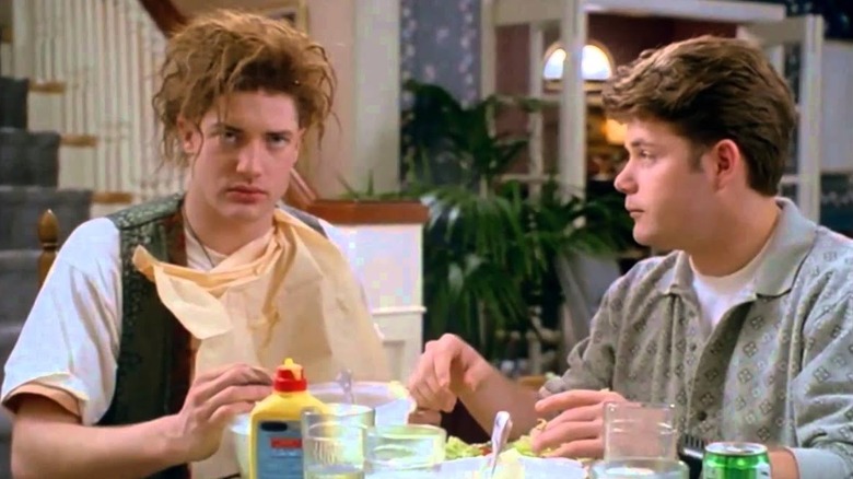 Brendan Fraser and Sean Astin in Encino Man